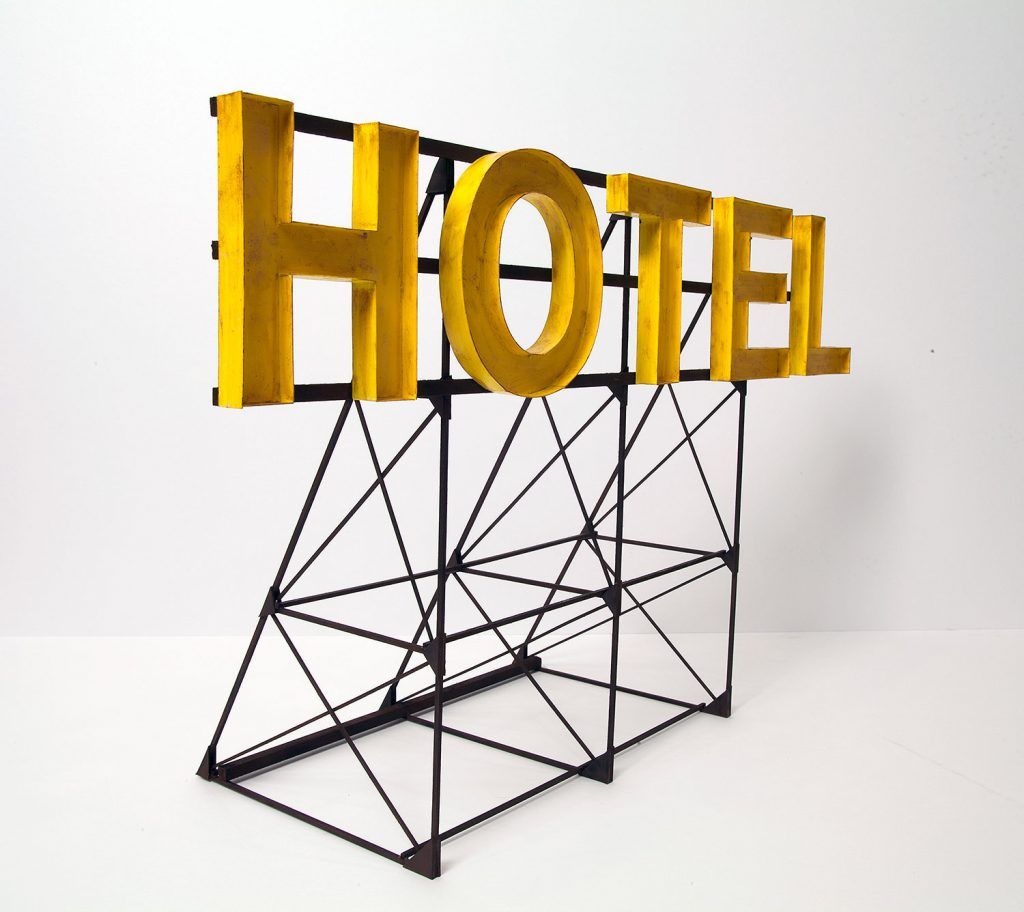 Elegant interior directional wayfinding signage