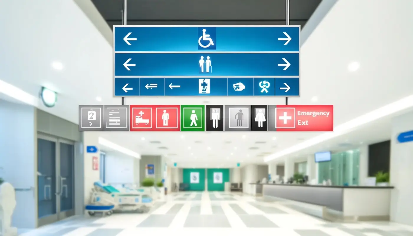 Clear hospital signage for patients