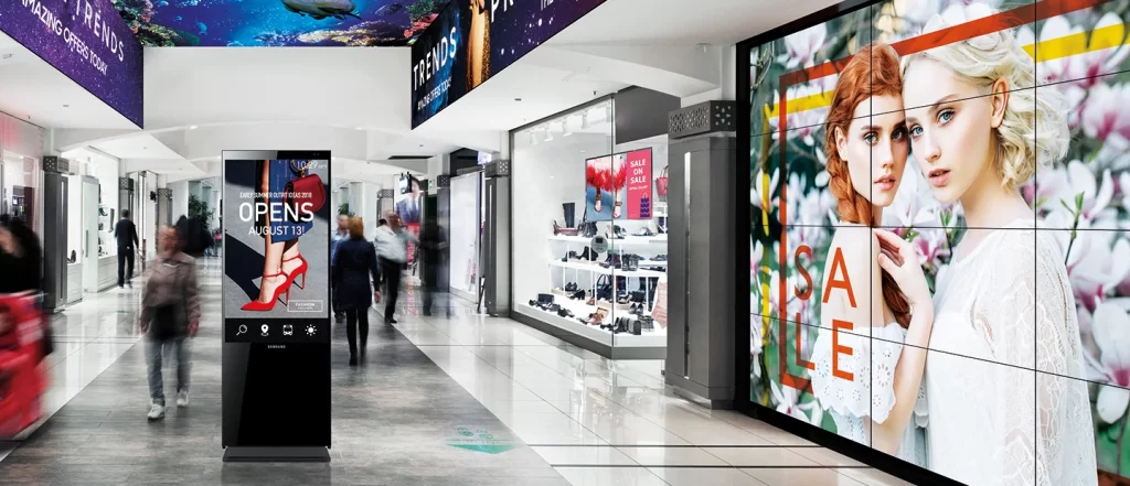 Mall entertainment signage solutions