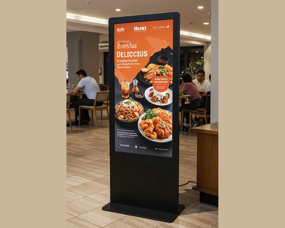Digital wayfinding kiosk signage